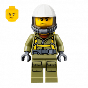 Фигурка Lego Volcano Explorers 973pb2453 Male Worker Suit with Harness City cty0682 Б/У