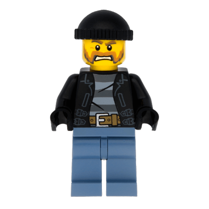 Фигурка Lego Police 973pb1550 Bandit Male with Brown and Gray Beard City cty0621 1 Б/У - Retromagaz