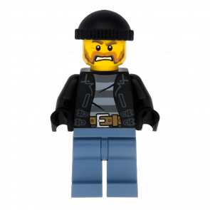 Фигурка Lego Police 973pb1550 Bandit Male with Brown and Gray Beard City cty0621 1 Б/У