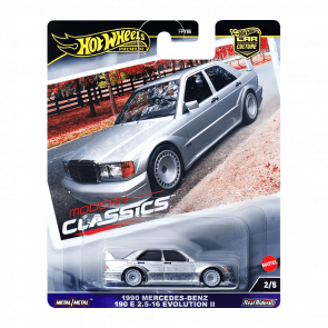 Машинка Premium Hot Wheels 1990 Mercedes-Benz 190 E 2.5-16 Evolution II Modern Classics 1:64 HRV98 Silver - Retromagaz