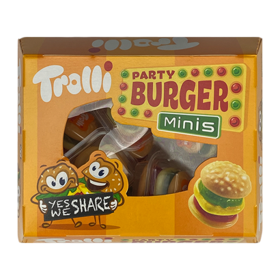 Конфеты Жевательные Trolli Party Burger Minis 15 Pieces 150g - Retromagaz