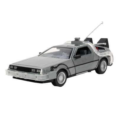 Машинка Jada Delorean DMC-12 Back to the Future 1 Time Machine 1:24 Silver - Retromagaz