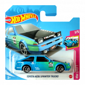 Машинка Базовая Hot Wheels Toyota AE86 Sprinter Trueno Falken Drift 1:64 GTB26 Blue - Retromagaz