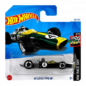 Машинка Базовая Hot Wheels '67 Lotus Type 49 Race Day 1:64 HTD99 Green - Retromagaz