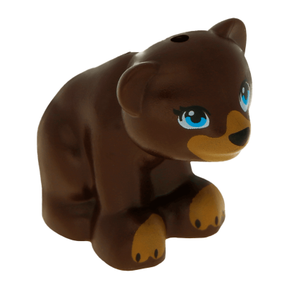 Фигурка Lego Земля Bear Friends Elves Baby Cub Black Nose Dark Azure Eyes Dark Tan Paws Animals 14732pb01 1 6055378 6139581 Dark Brown Б/У - Retromagaz