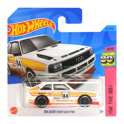 Машинка Базовая Hot Wheels '84 Audi Sport Quattro The `80S 1:64 HKJ66 White - Retromagaz