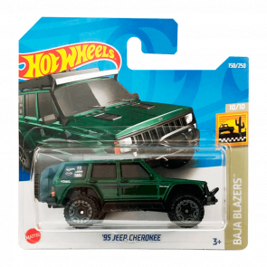 Машинка Базовая Hot Wheels '95 Jeep Cherokee Baja Blazers 1:64 HCT10 Green - Retromagaz