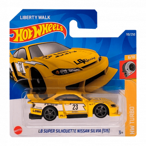 Машинка Базовая Hot Wheels Liberty Walk LB Super Silhouette Nissan Silvia (S15) Turbo 1:64 HCX15 Yellow - Retromagaz