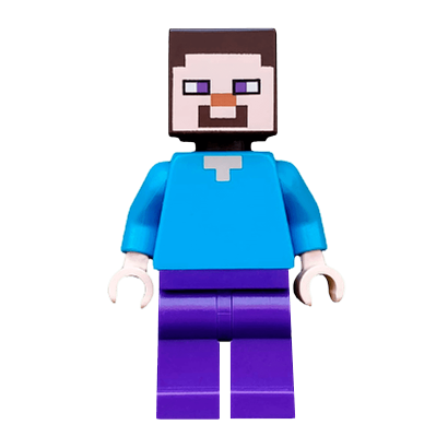 Фигурка Lego Minecraft Steve Dark Purple Legs Games min009 Б/У - Retromagaz