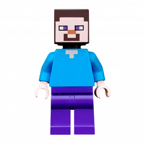 Фигурка Lego Minecraft Steve Dark Purple Legs Games min009 Б/У