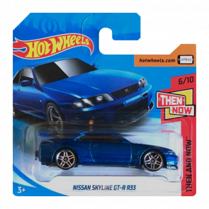 Машинка Базовая Hot Wheels Nissan Skyline GT-R R33 Then and Now 1:64 FJV51 Blue - Retromagaz