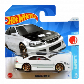 Машинка Базовая Hot Wheels Honda Civic Si J-Imports 1:64 HTD07 White - Retromagaz