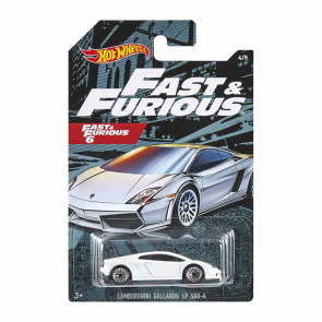 Тематична Машинка Hot Wheels Lamborghini Gallardo LP 560-4 Fast & Furious 1:64 GJV60 White - Retromagaz