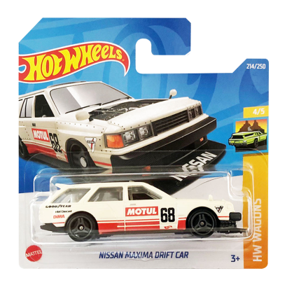 Машинка Базова Hot Wheels Nissan Maxima Drift Car Wagons 1:64 HCT17 White - Retromagaz