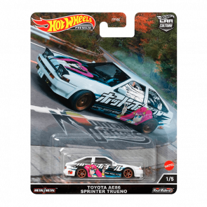 Машинка Premium Hot Wheels Toyota AE86 Sprinter Trueno Mountain Drifters 1:64 HCJ99 White