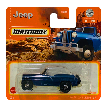 Машинка Велике Місто Matchbox 1948 Willys Jeepster Adventure 1:64 HVP02 Blue - Retromagaz