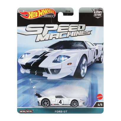 Машинка Premium Hot Wheels Ford GT Speed Machines 1:64 HKC46 White - Retromagaz