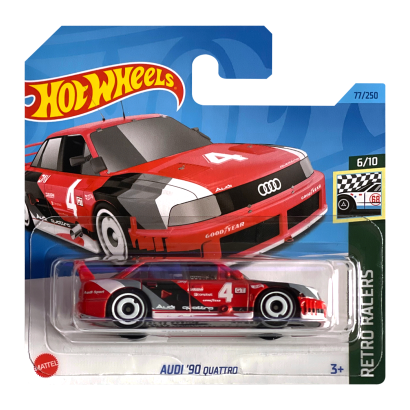 Машинка Базова Hot Wheels Audi '90 Quattro Retro Racers 1:64 HKJ81 Red - Retromagaz