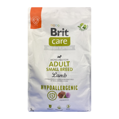 Сухий Корм для Собак з Харчовою Алергією Brit Care Adult Small Breed Ягня 3kg - Retromagaz