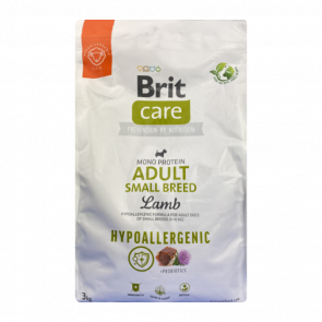 Сухий Корм для Собак з Харчовою Алергією Brit Care Adult Small Breed Ягня 3kg - Retromagaz