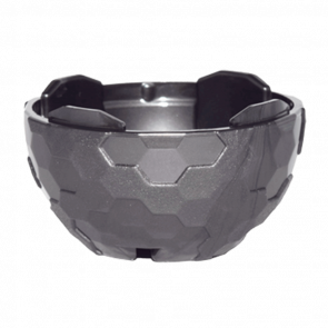 Ємність Lego 2шт Faceted 2/3 Alien Pod Section 4 x 4 x 1 13754 6163088 Pearl Dark Grey Б/У - Retromagaz