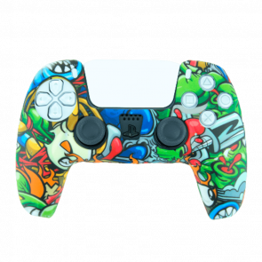 Чохол Силіконовий RMC PlayStation 5 Graffite Skulls Green Blue Новий