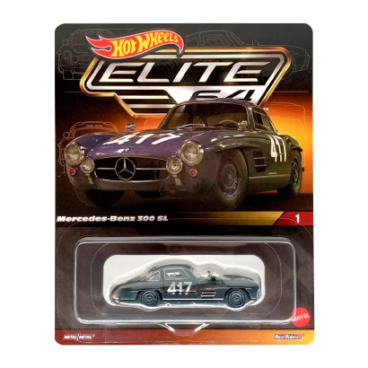 Машинка Premium Hot Wheels Mercedes-Benz 300 SL Elite 64 1:64 HNG51 Dark Grey - Retromagaz