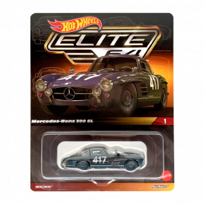 Машинка Premium Hot Wheels Mercedes-Benz 300 SL Elite 64 1:64 HNG51 Dark Grey - Retromagaz