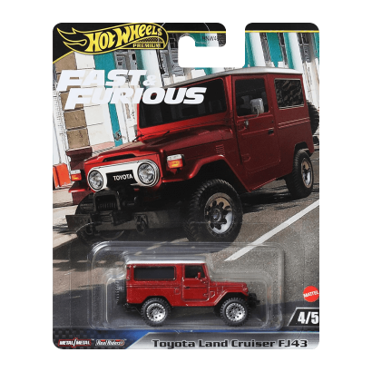 Машинка Premium Hot Wheels Toyota Land Cruiser FJ43 Fast & Furious 1:64 HRT96 Red - Retromagaz