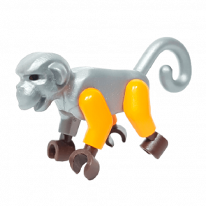 Фігурка Lego Земля Monkey with Dark Brown Hands Ninjago Animals 2550c02 98745c02 6135015 6160963 Flat Silver Б/У - Retromagaz