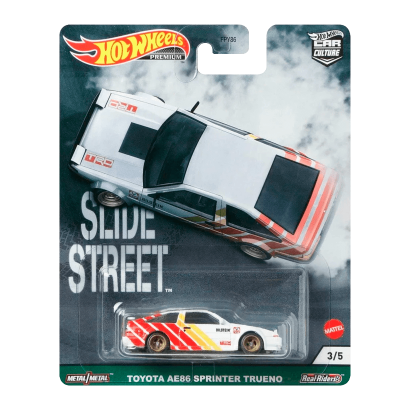 Машинка Premium Hot Wheels Toyota AE86 Sprinter Trueno Slide Street 1:64 GRJ83 White - Retromagaz