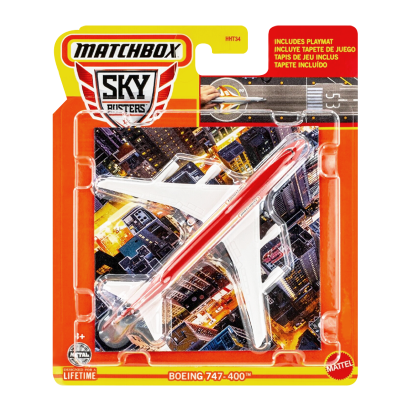 Тематична Машинка Matchbox Boeing 747-400 Sky Busters 1:64 HHT34/HVM44 White - Retromagaz