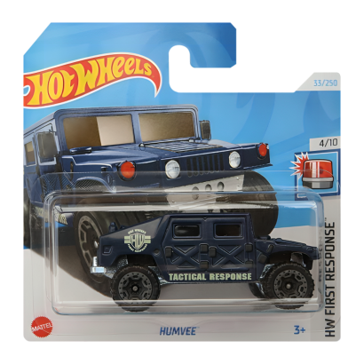 Машинка Базовая Hot Wheels HMMWV Humvee First Response 1:64 HTD00 Blue - Retromagaz