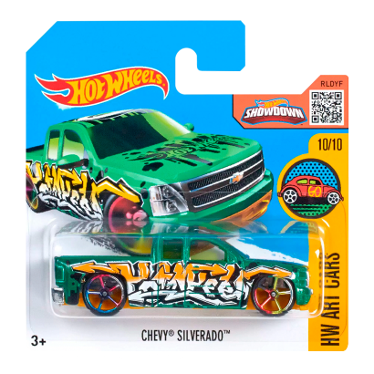 Машинка Базовая Hot Wheels Chevy Silverado Art Cars 1:64 DHR93 Green - Retromagaz