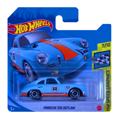 Машинка Базовая Hot Wheels Porsche 356 Outlaw	Gulf Super Treasure Hunt STH Speed Graphics 1:64 GTD08 Blue - Retromagaz