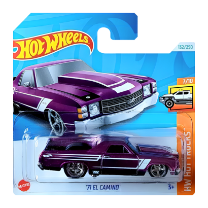 Машинка Базовая Hot Wheels '71 El Camino Super Treasure Hunt STH Hot Trucks 1:64 HTF35 Purple - Retromagaz