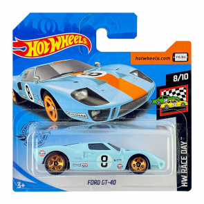 Машинка Базова Hot Wheels Ford GT-40 Gulf Race Day 1:64 GHC55 Light Blue