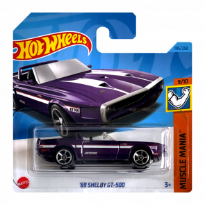 Машинка Базовая Hot Wheels '69 Shelby GT-500 Muscle Mania 1:64 HKJ50 Purple - Retromagaz