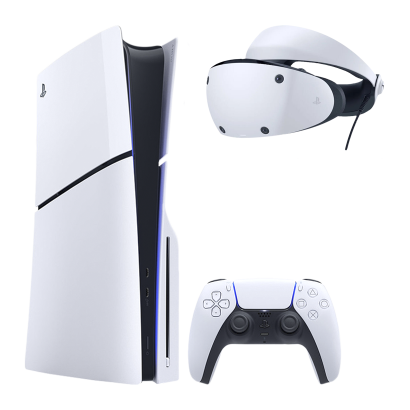 Набір Консоль Sony PlayStation 5 Slim Blu-ray 1TB White Новий + Окуляри Віртуальної Реальності Дротовий VR2 - Retromagaz