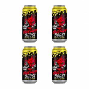 Набір Напій Енергетичний Oshee 4шт Cyberpunk Energy Boost Lychee-Jasmine 500ml - Retromagaz