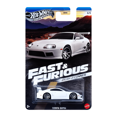 Тематическая Машинка Hot Wheels Toyota Supra Brian O'Conner Fast & Furious 1:64 JBY33 White - Retromagaz