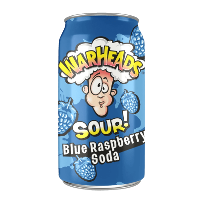 Напиток Warheads Sour Blue Raspberry Soda 330ml - Retromagaz