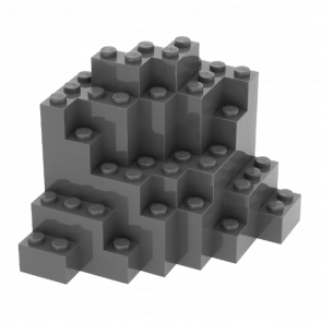 Скеля Lego Панель Medium Symmetric 8 x 8 x 6 23996 6138752 Dark Bluish Grey Б/У - Retromagaz