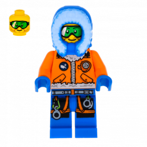 Фигурка Lego Arctic 973pb1683 Explorer Male with Green Goggles City cty0493 Б/У - Retromagaz