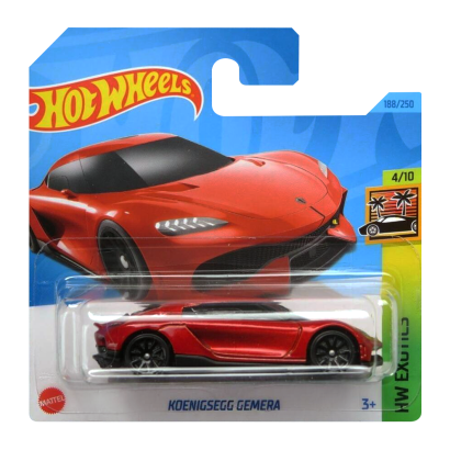 Машинка Базовая Hot Wheels Koenigsegg Gemera Exotics 1:64 HKK56 Red - Retromagaz