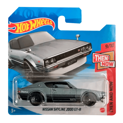 Машинка Базова Hot Wheels Nissan Skyline 2000 GT-R Then and Now 1:64 GTC68 Grey - Retromagaz