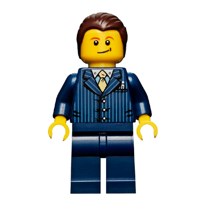 Фігурка Lego People 973pb0899 Businessman Pinstripe Jacket and Gold Tie City cty0460 Б/У - Retromagaz