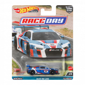 Машинка Premium Hot Wheels Audi R8 LMS Race Day 1:64 HKC61 White - Retromagaz