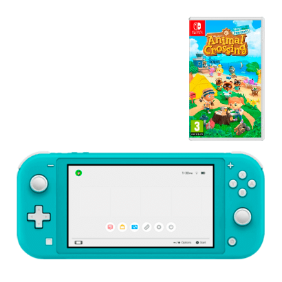 Набор Консоль Nintendo Switch Lite 32GB Turquoise Новый + Игра Animal Crossing: New Horizons Русская Озвучка - Retromagaz