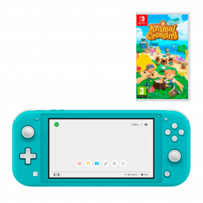 Набор Консоль Nintendo Switch Lite 32GB Turquoise Новый + Игра Animal Crossing: New Horizons Русская Озвучка